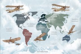 Фреска Карта с самолетами