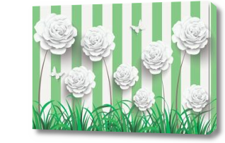 Картина 3D бумажные розы