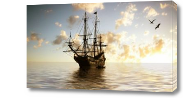 Картина корабль в море